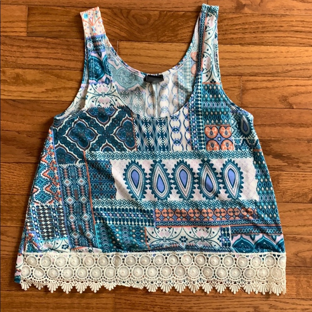 A printed tank top